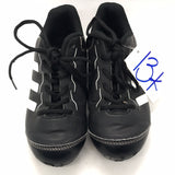 Adidas Black Cleats Boys 13K LT WEAR ON TOES