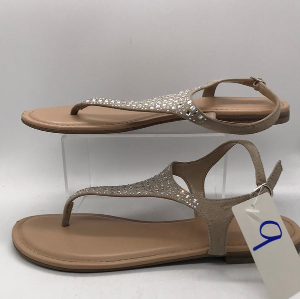 Xappeal Creme Bedazzled Sandals Ladies 9