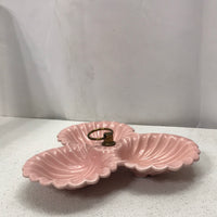 Vintage Made IN USA 43 Pink Shell Serving Dish