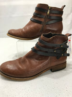 Frank Sarto Brown Ankle Boots Ladies 6.5