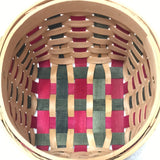 Red, Green, & Tan 9"x8.5"x11" Christmas Tree Basket