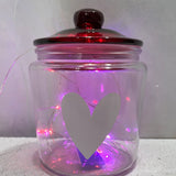 Lighted Glass Jar w/ Lid